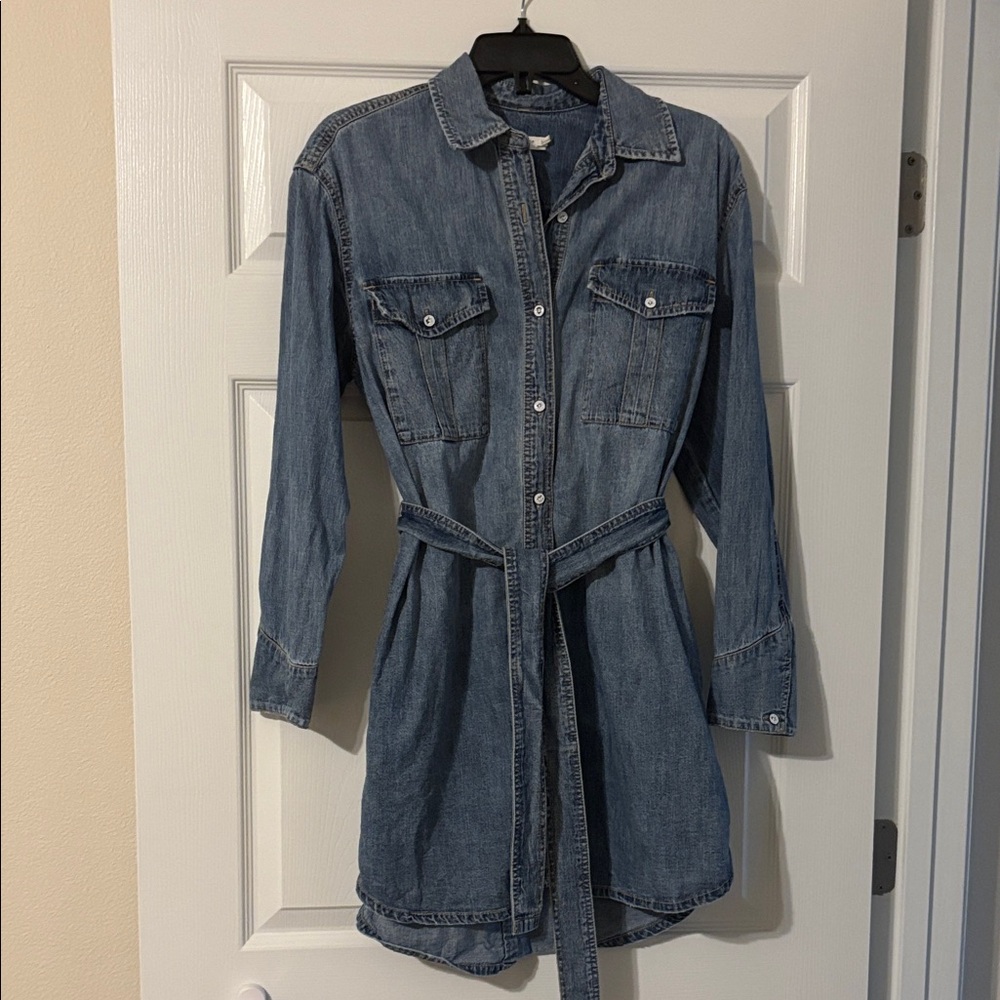 rag & bone Blue Denim Midi Dress